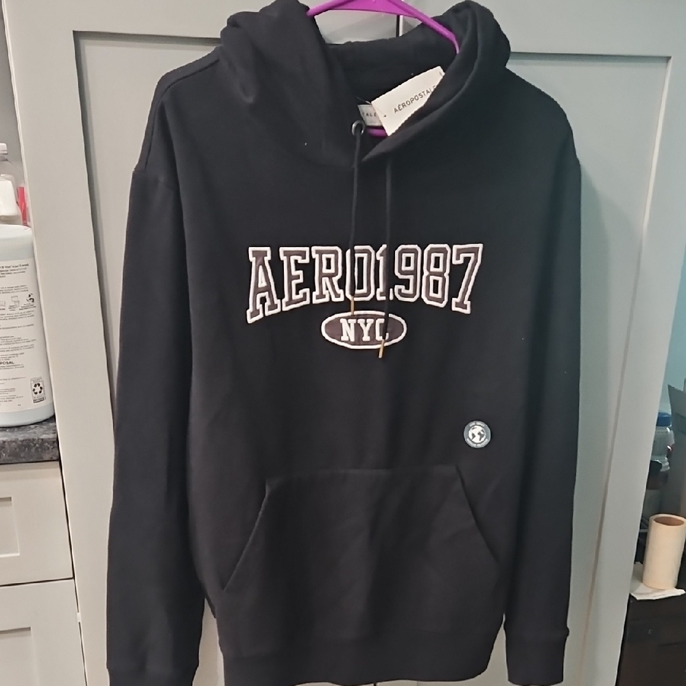 Aeropostale lack Collegiate Style Hoodie Sweatshirt